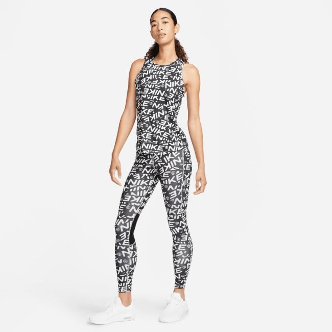 NIKE FAST WOMEN S MID RISE ALLOVER PRINT LEGGINGS