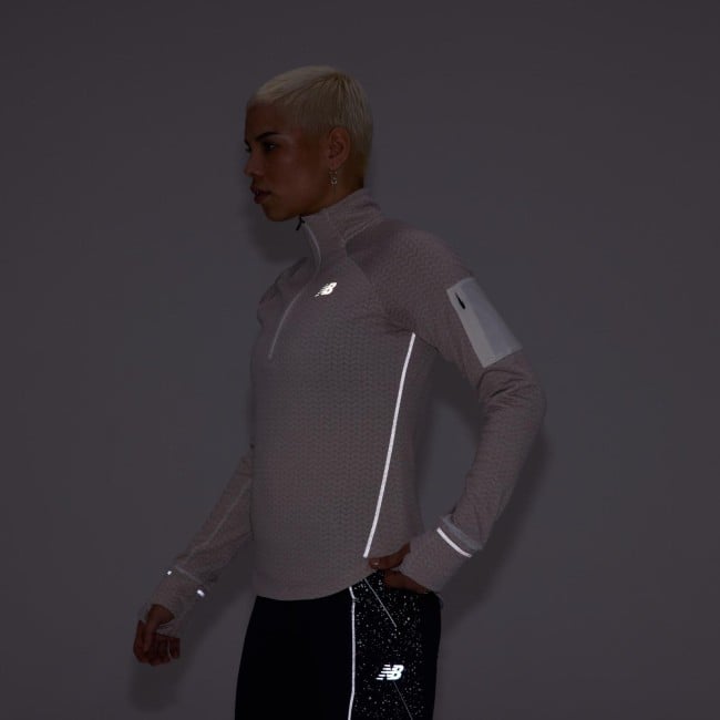送料＆関税込み！レディース NB Heat Grid Half Zip☆選べる4色 New balance women's nb heat grid half zip | Sportland